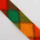 Red, green, and orange checkered pattern, wool (Y02211010)
