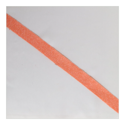 Coral-colored crane and tortoise pattern Edo Komon crepe (Y02003080)