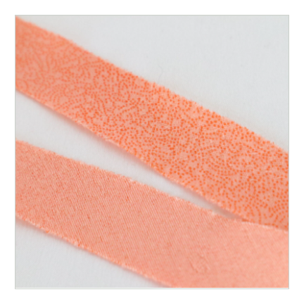 Coral-colored crane and tortoise pattern Edo Komon crepe (Y02003080)