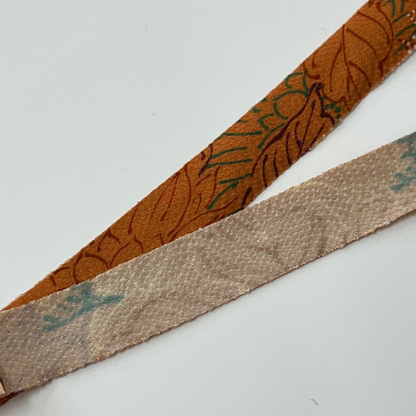 Calm orange with brown yellow green purple sunflower pattern, crepe (Y02008089)