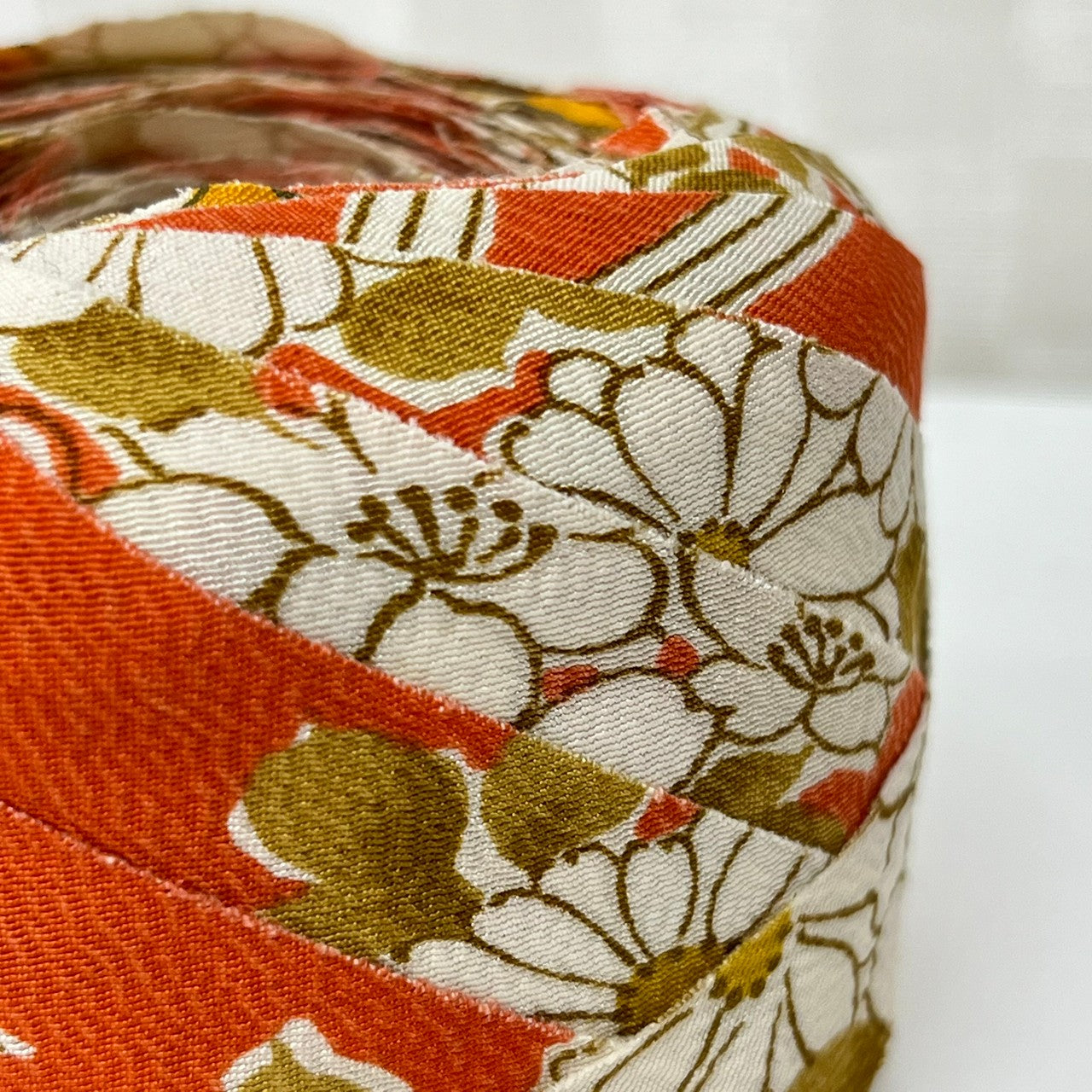 Flower patterns such as chrysanthemums and cherry blossoms and fine patterns in orange (Y02009059)