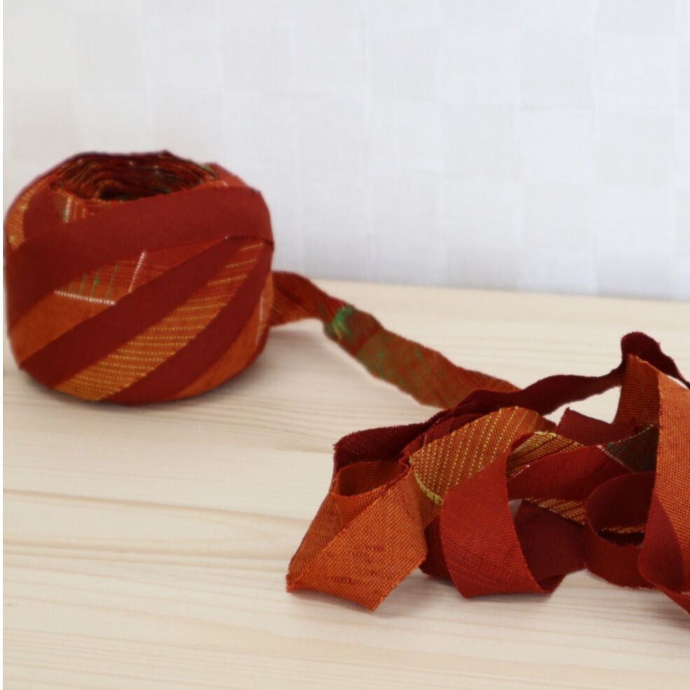 [2m yarn available] Red soil color, odd lattice pattern, wool (Y00000617)