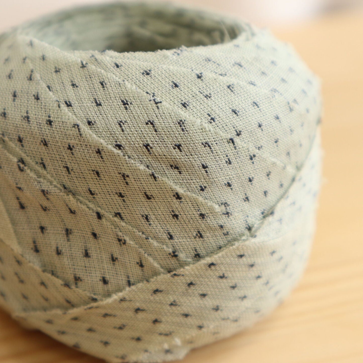 [2m yarn available] Mosquito pattern on light green, summer kimono, summer wool (Y00000730)