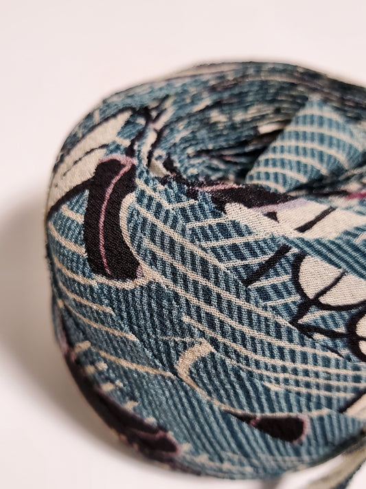 Greenish blue gauze, Nadeshiko pattern (YY00005064)