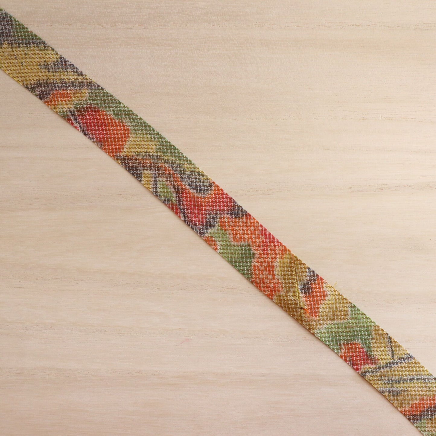 Green-orange-yellow Chayatsuji Pattern / Tsumugi (Y02008039)