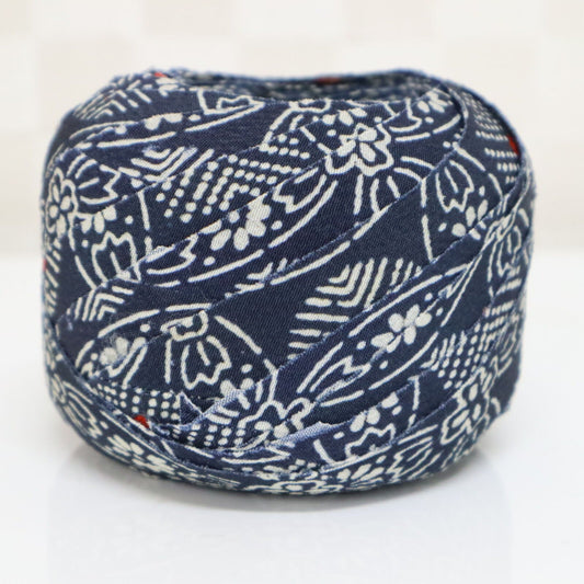 [Resale] Indigo with floral pattern and mixed weave (YY02009089)