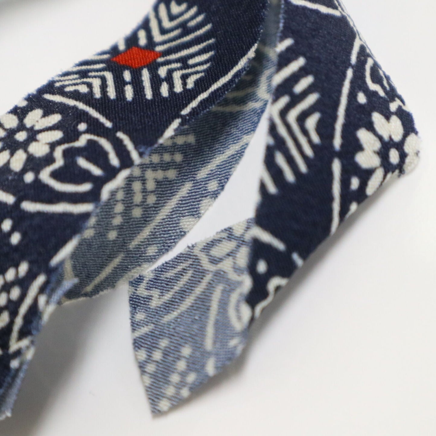 [Resale] Indigo with floral pattern and mixed weave (YY02009089)