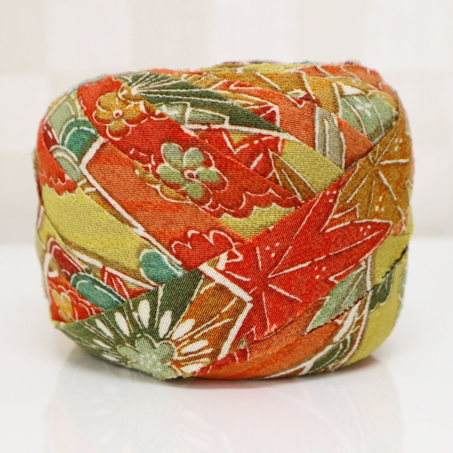 Yellow, orange, and green seasonal floral crepe (Y02009112)